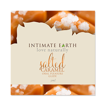 Intimate Earth - Natural Flavors Glide Salted Caramel Foil 3