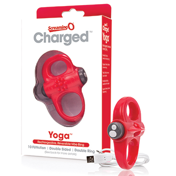 The Screaming O - Charged Yoga Vibe Ring Rood
