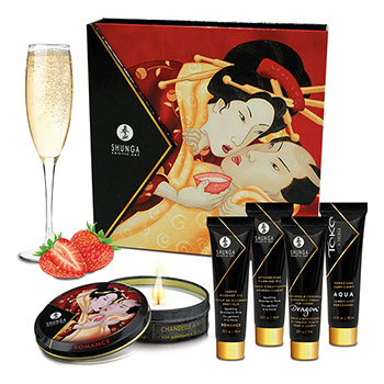 Shunga - Geisha's Secret Kit Sparkling Aardbeienwijn