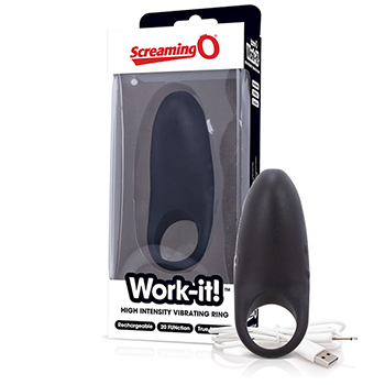 The Screaming O - Work-it! Vibrerende Ring Zwart