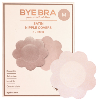 Bye Bra - Silk Nipple Covers Nude 3 Pairs