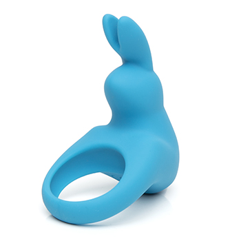 Happy Rabbit - Oplaadbare Vibrerende Rabbit Cock Ring Blauw