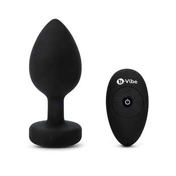 B-Vibe - Vibrating Jewel Plug XXL Black